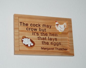 Thatcher cock crows at dawn but hen lays egg photo 575
